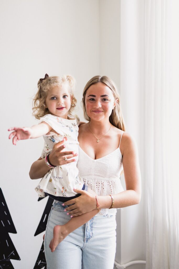 Find-A-Sitter sitter with a child